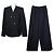 Giacca e pantaloni neri doppiopetto Jil Sander Nero