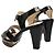 Chanel Sandali con piattaforma in vernice nera con logo Nero - vista 4