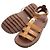 Céline Camel Wani Pattern Strap Sandals Brown - view 3