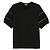 Moncler Camiseta de algodón con ribete de seda Negro