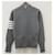 Thom Browne Milano Diagonal Strickjacke Hellgrau Braun  - Ansicht 14
