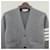 Thom Browne Milano Diagonal Strickjacke Hellgrau Braun  - Ansicht 16