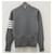 Thom Browne Milano Diagonal Strickjacke Hellgrau Braun  - Ansicht 2