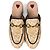Gucci Mule Loafer Prinstown GG Logo con Horsebit per Donne Beige Bianco - vista 7