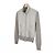 Tom Ford Luxury Beard Men's Wool Knit High Neck Zipper Panel Padded Jacket Gray Brown