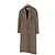 Miu Miu Luxury Biar Female Back Logo Wool Plaid Oversized Check Long Coat Rust Orange - view 2
