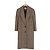 Miu Miu Luxury Biar Female Back Logo Wool Plaid Oversized Check Long Coat Rust Orange - view 3