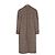 Miu Miu Luxury Biar Female Back Logo Wool Plaid Oversized Check Long Coat Rust Orange - view 4