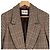 Miu Miu Luxury Biar Female Back Logo Wool Plaid Oversized Check Long Coat Rust Orange - view 5