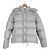 Miu Miu Jaqueta de nylon acolchoada com capuz e logo para mulheres - Cinza Marrom - vista 3