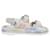 Chanel Sandali Mule Velcro Multi CC Logo per Donne Arcobaleno Pastello Nero - vista 5