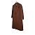Tom Ford Cappotto lungo in pelle, lana e cashmere per uomo - Marrone - vista 2