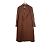 Tom Ford Cappotto lungo in pelle, lana e cashmere per uomo - Marrone - vista 3