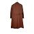 Tom Ford Cappotto lungo in pelle, lana e cashmere per uomo - Marrone - vista 4