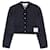 Thom Browne Jacquard-Cropped-Cardigan Blau