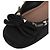 Valentino Ballerine in Satin Rockstud per Donne Nero - vista 9