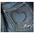 Moschino Gewaschene Jeans mit Perlenherz Blau - Ansicht 4