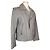 Zadig & Voltaire Asymmetrische Bikerjacke aus grauem Lammleder XS Braun - Ansicht 2