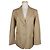 Balmain Beige Lammlederjacke mit Nähten Braun