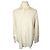Ermenegildo Zegna Camisa assimétrica masculina em algodão creme Branco