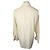 Ermenegildo Zegna Camisa assimétrica masculina em algodão creme Branco - vista 4
