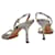 Jimmy Choo Sandalen mit silbernem Pythonmuster  - Ansicht 5