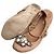 Miu Miu Scarpe Flat Camel con Gioiello Marrone - vista 4