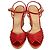 Stuart Weitzman Sandali con zeppa in vernice rossa Rosso - vista 2