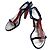 Giuseppe Zanotti Kirschrote Sandalen mit blauen Samtriemen von Giuseppe