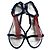 Giuseppe Zanotti Kirschrote Sandalen mit blauen Samtriemen von Giuseppe - Ansicht 2