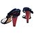 Giuseppe Zanotti Kirschrote Sandalen mit blauen Samtriemen von Giuseppe - Ansicht 5