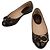 Salvatore Ferragamo Scarpe Flat in Pelle Nera con Logo Gancini Nero
