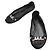 Louis Vuitton Ballerine in Camoscio Nero Perla con Catena Argento LV