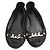 Louis Vuitton Ballerine in Camoscio Nero Perla con Catena Argento LV - vista 2