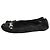 Louis Vuitton Ballerine in Camoscio Nero Perla con Catena Argento LV - vista 3