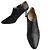 Manolo Blahnik Botín Negro con Rayas