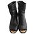 Chanel Botas de cuña abiertas de piel de cordero negro con logo CC en bucle - vista 2