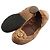Tory Burch Camel Gold Logo Banded Flats Braun - Ansicht 4