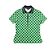 Louis Vuitton Polo a maniche corte con zip Damier LV per donne Verde