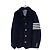 Thom Browne Gefärbte Lammfelljacke Blau