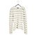 Balmain Damen Tweed Strick mit Schulterpolstern Weiß