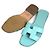 Hermès Pantofole Oran Blu Menta - vista 3