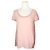 Moncler Rogipink Kurzarm-Top mit Raffung hinten