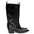 Louis Vuitton Botas largas de cuero negro - vista 3