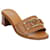 Louis Vuitton Sandali Mule Lock It Marrone Pelle