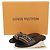 Louis Vuitton Mule Pantofole Lock It Flat Taglia Marrone