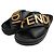 Fendi Pantofole in pelle nera Nero