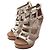 Valentino Gold Rockstud Keilabsatzschuhe Braun