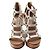 Valentino Gold Rockstud Keilabsatzschuhe Braun - Ansicht 2