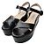 Prada Schwarze Plateausandalen